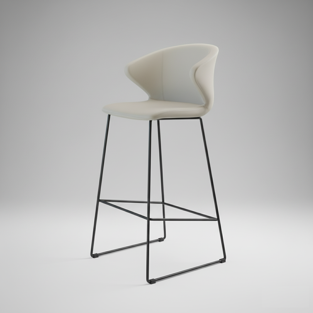 كرسي كاونتر جلد مودرن مريح عالي H-5190-1